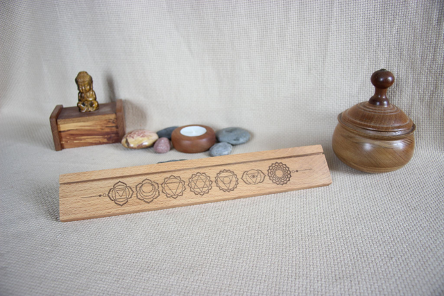 Support pour oracles Porte carte illustrées en bois Porte-cartes Tarot