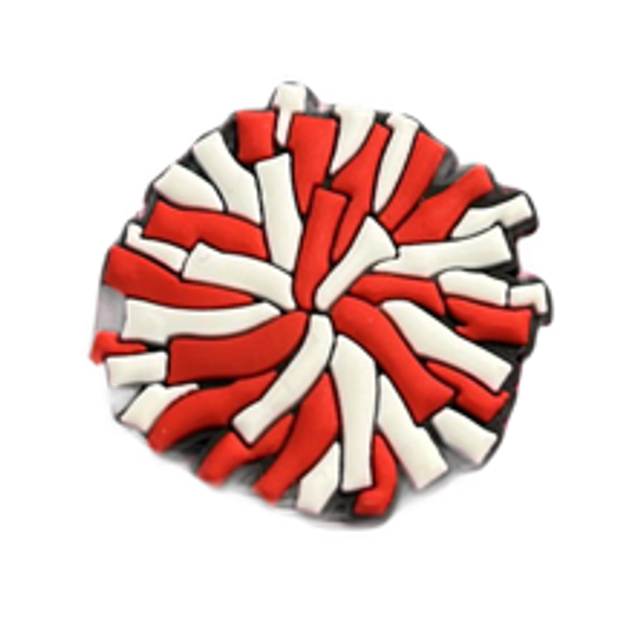 Croc Charm - Red Pom Pom