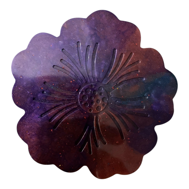 Sous-verre  avec bordure dorée