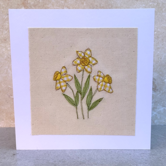 Free Motion Embroidery Daffodils 