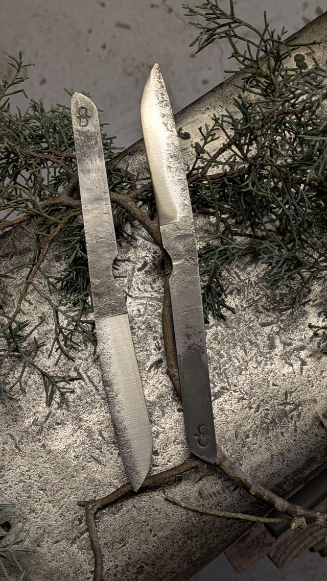 Duo couteau de table brut de forge