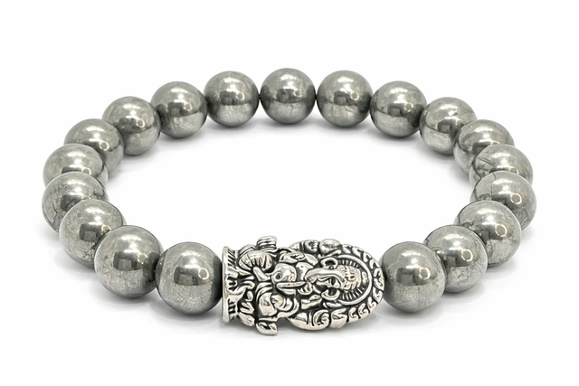 Bracelet « Ganesh »Pyrite 10 mm