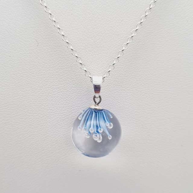 Pendentif Ariel bleu et ivoire 2