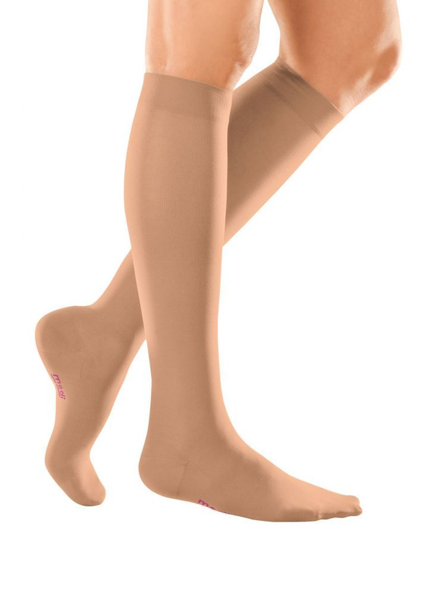 Bas de contention Microtec Caramel Classe 2 (contention médicale remboursable)