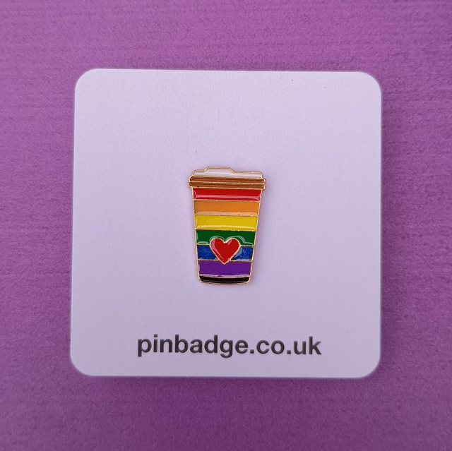 Rainbow coffee cup