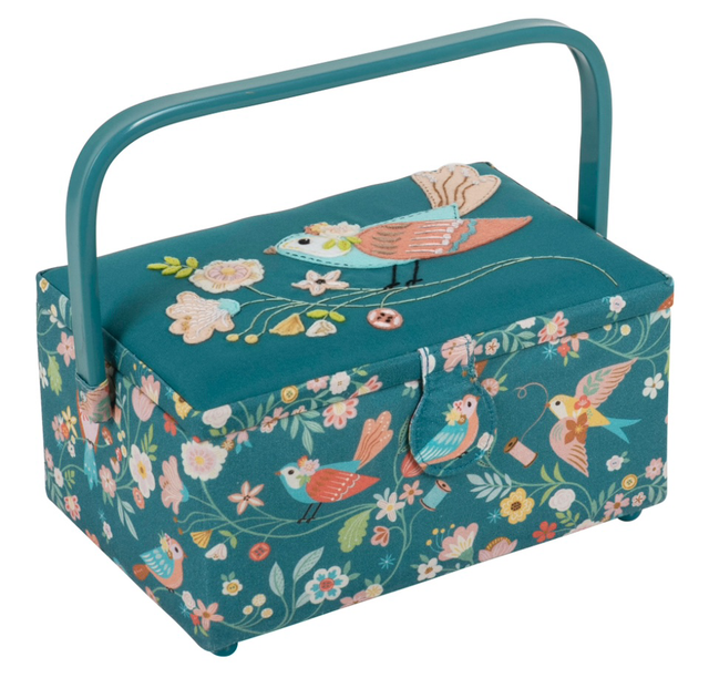 Sewing Box (M): Appliqué: Bird Aviary