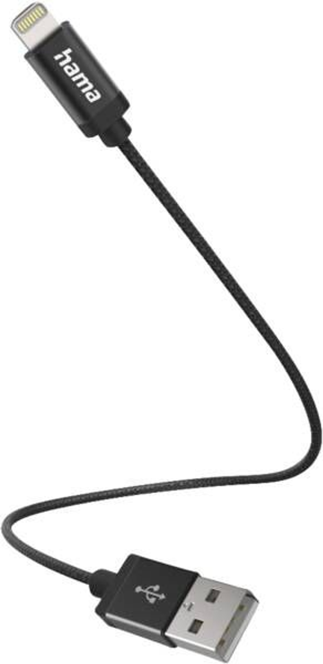 Hama Lightning 201578 USB-Kabel,USB-A-Lightning,0,2m Schwarz