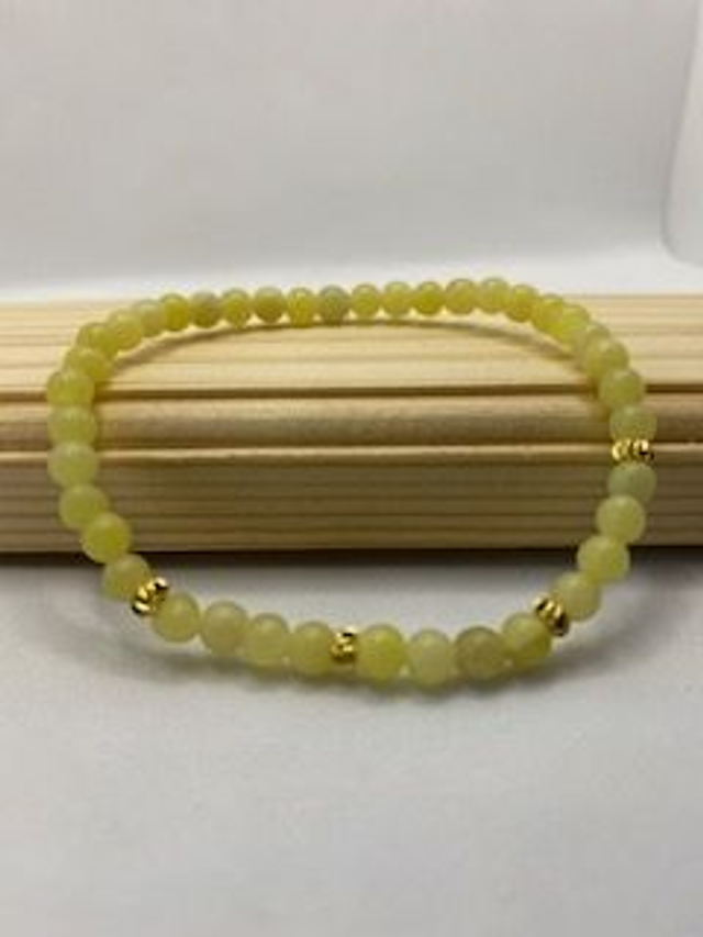 Bracelet rayon de soleil en Jade Citron 
