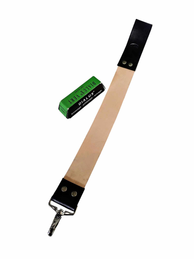 Cuir d&#039;affilage + Pâte à polir (STROP)
