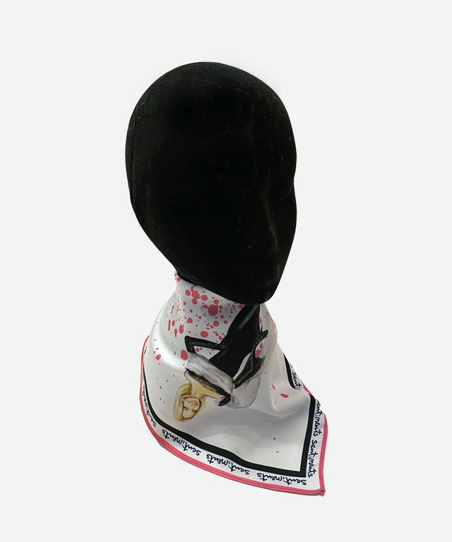 Szatén kendő - pink