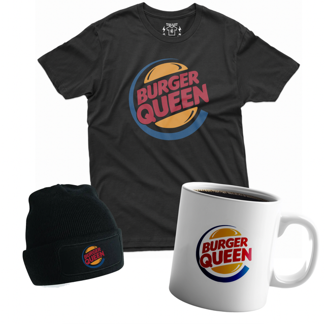 "BURGER QUEEN" Tshirt, Sweat, Bonnet, Totebag, Mug