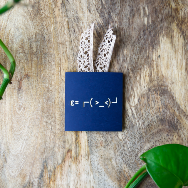 Mini-Carte Kaomoji "Running" (5 x 5 cm)