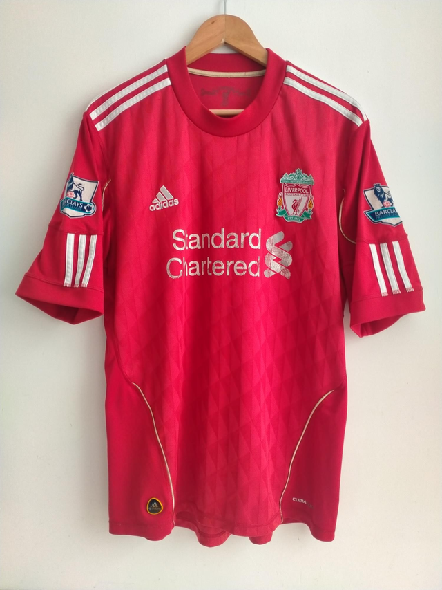 Mens Large 2010-2012 Liverpool Home Football Shirt 