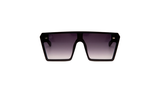 Black Oversized Square Sunglasses with Graduated Lenses