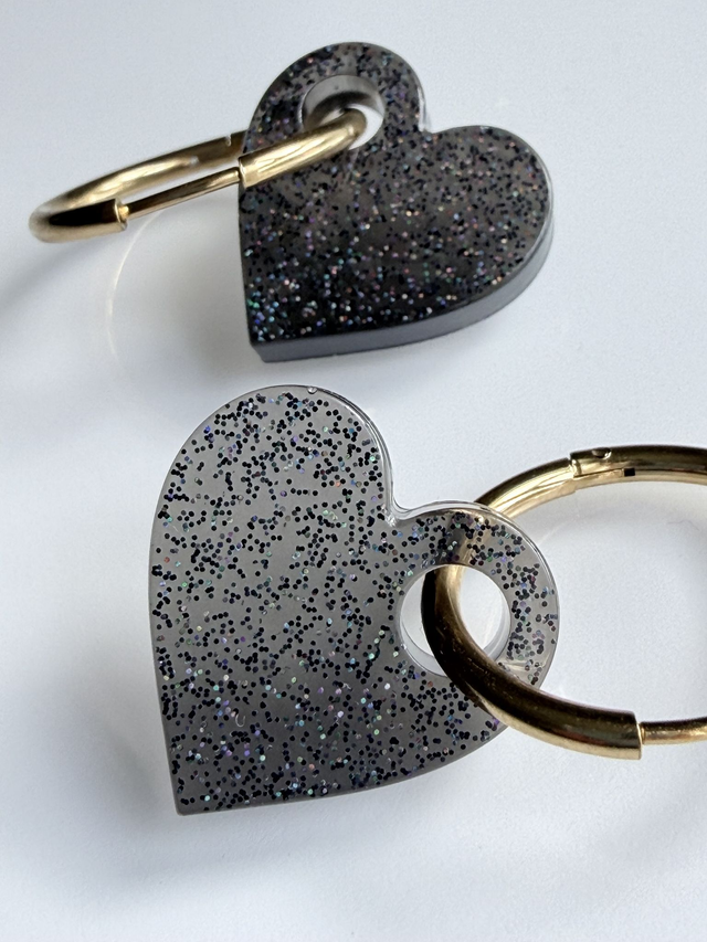 PAMPILLES BB KISS'KISS anthracite à paillettes 