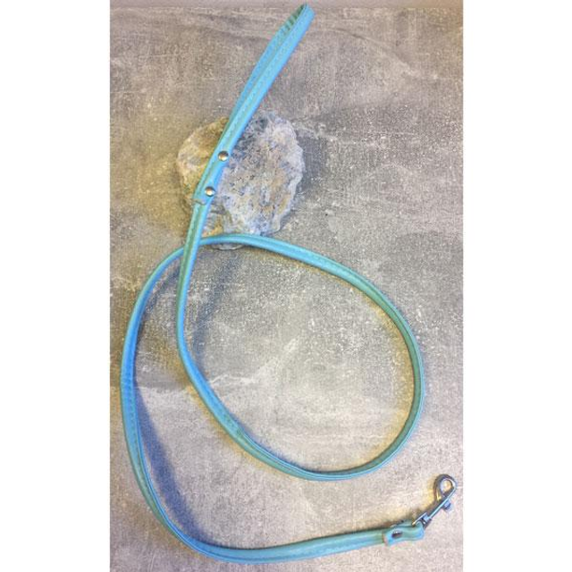 Imitatie lederen looplijn blauw 105 cm