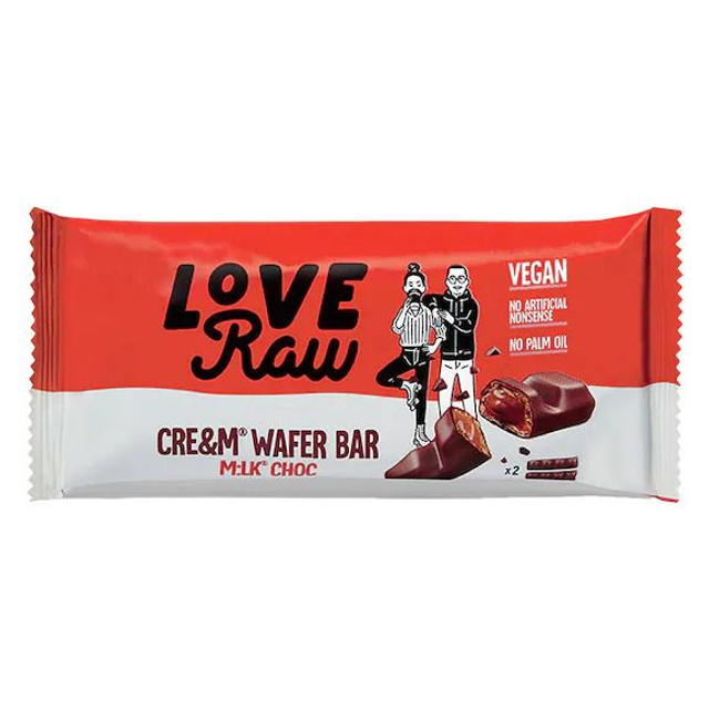 Love Raw Cre&amp;m Wafer Bar M:lk Choc