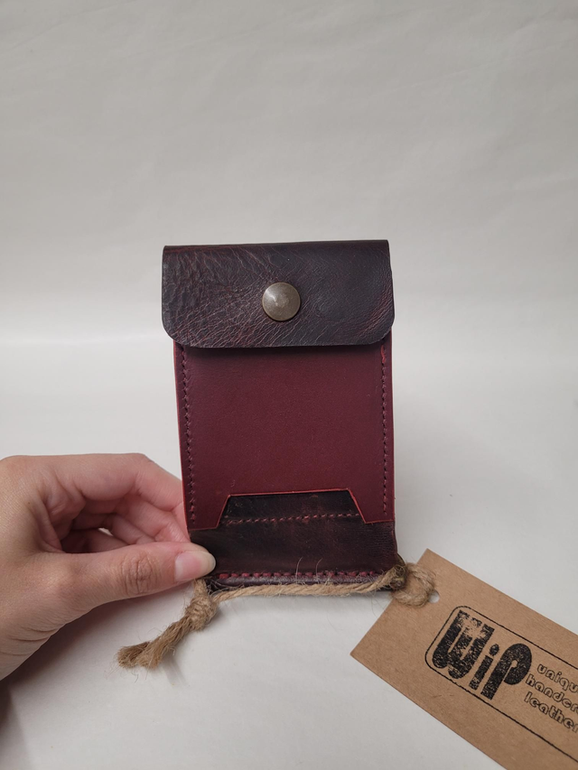 Bifold Leather Card Holder With Money Clip - 4 Card Slots - Raylan - ML-009