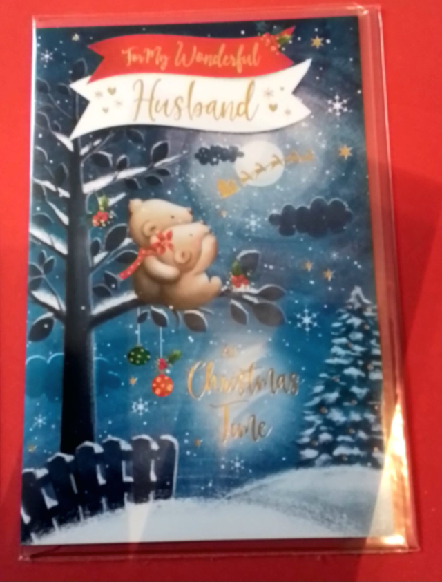 Husband Christmas Card Blue theme