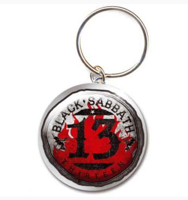 BLACK SABBATH KEYCHAIN: 13 FLAME CIRCLE (PHOTO PRINT)
