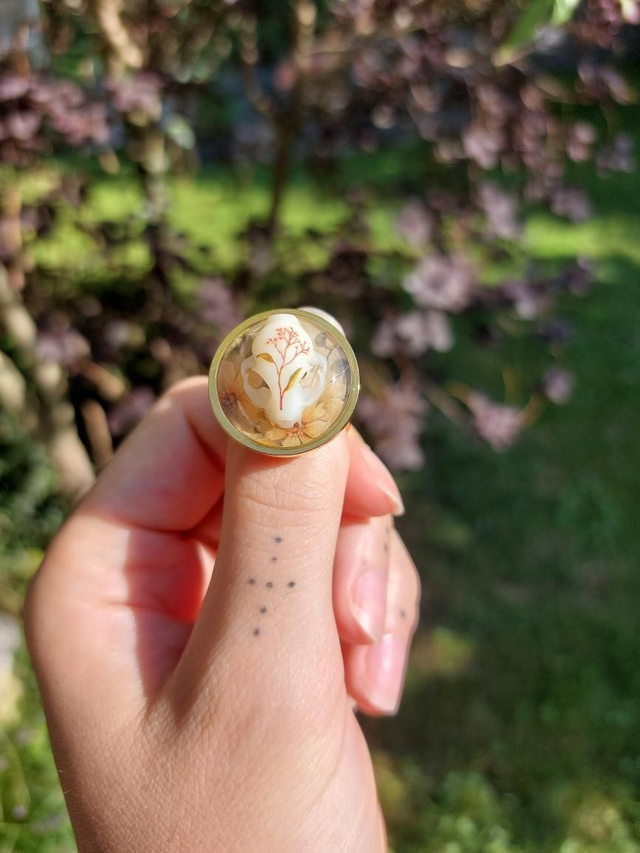 Bague chat doré ajustable 