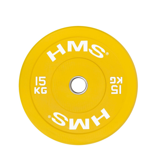 HMS Olympische Halterschijf CBR YELLOW BUMPER 2 x 15 KG