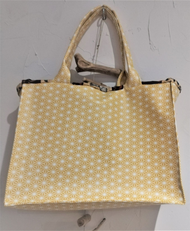 Sac Cabas - Jaune avec étoiles blanches