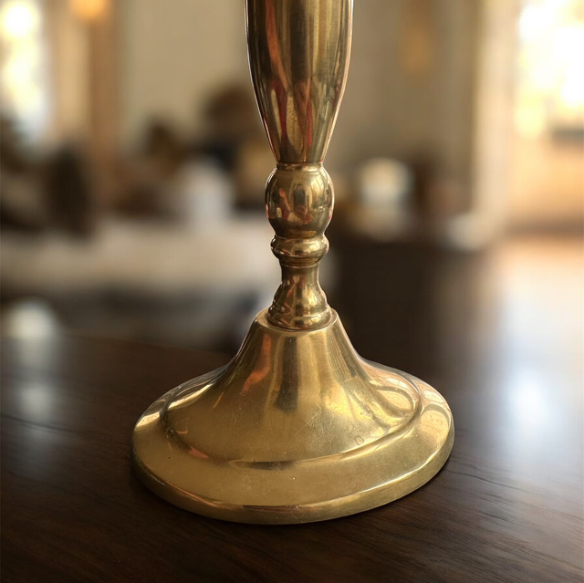 Vintage Brass Candlestick – Classic Mid-Century Candle Holder For Home Decor