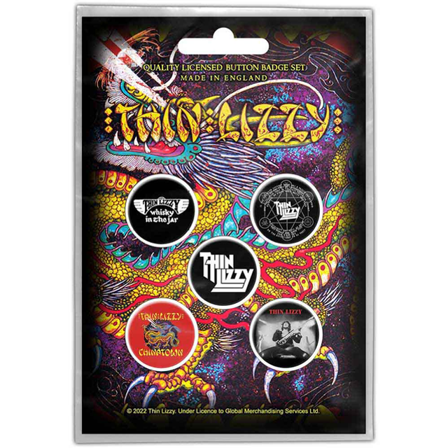 THIN LIZZY BUTTON BADGE PACK: CHINATOWN