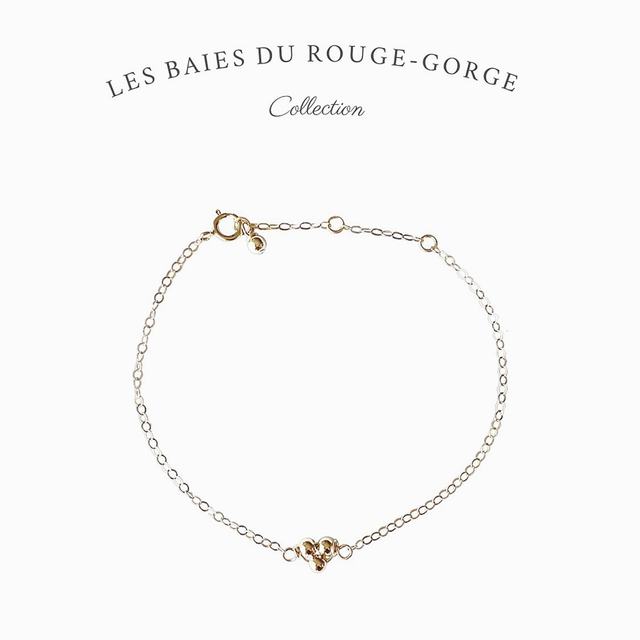 Bracelet en gold filled - Les baies du rouge-gorge 