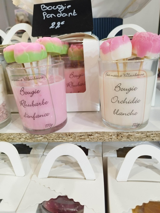 Bougie fondant rhubarbe d'enfance 