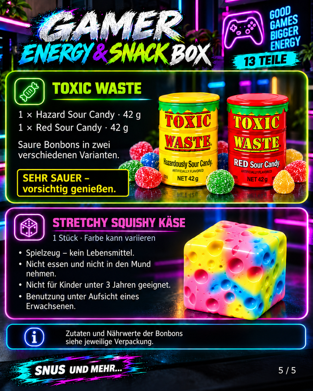 Gamer Energy & Snack Box – 13-teilig | Versandkostenfrei