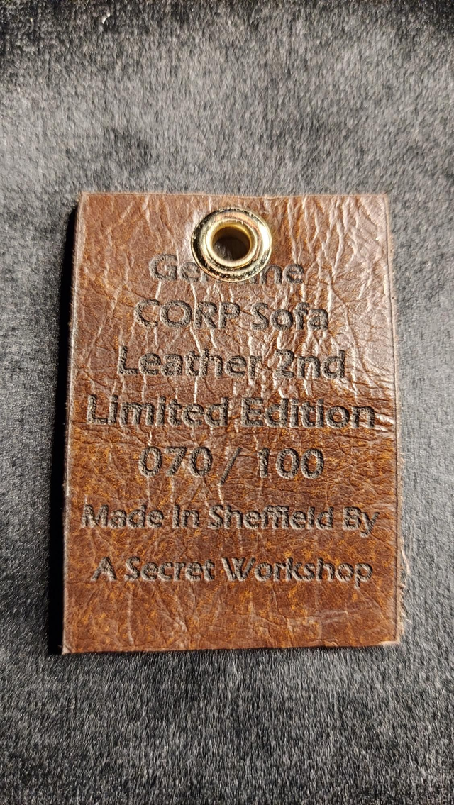 070 / 100 2nd Limited Edition Genuine CORP SOFA Leather Keyring 