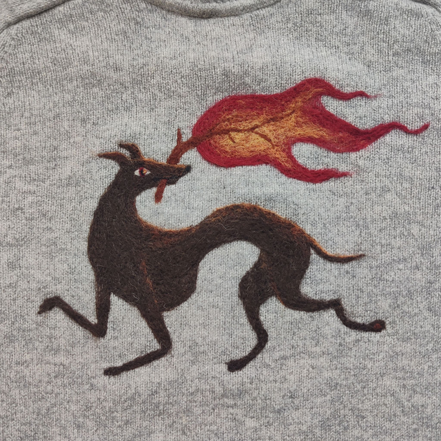 Flaming Whippet // Felt Design