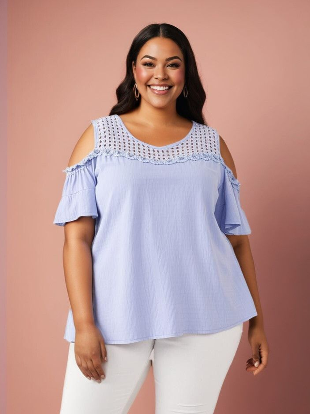 Top ajouré avec perles