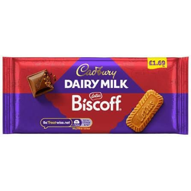 Cadburys Dairy Milk Lotus Biscoff 95g