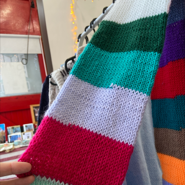 Wide striped scarf no. 2 all acrylic