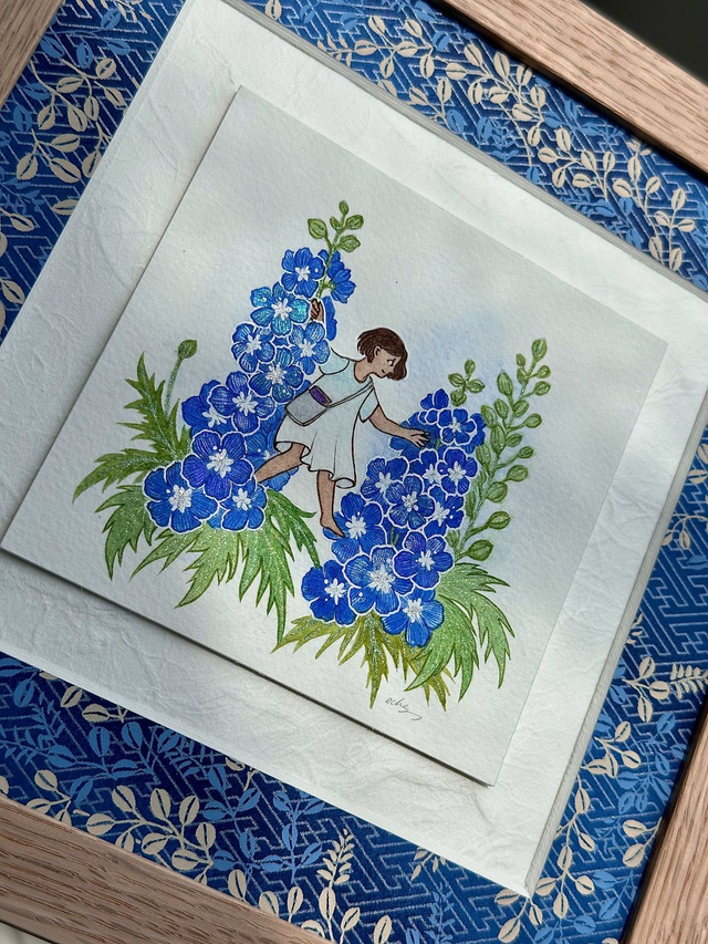 Booklovers' Herbarium - Delphinium