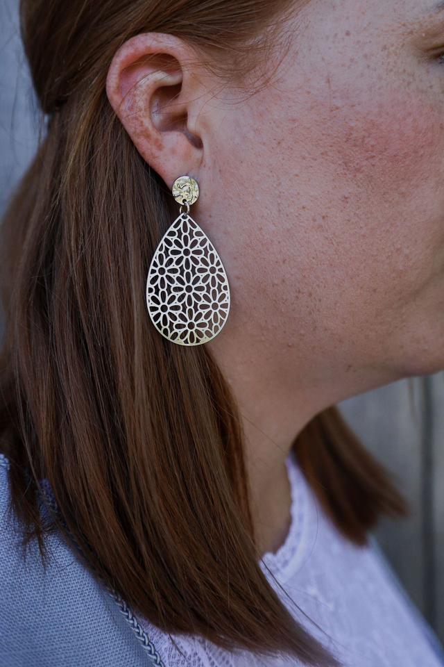 Metall Ohrringe "eleganz" silber 