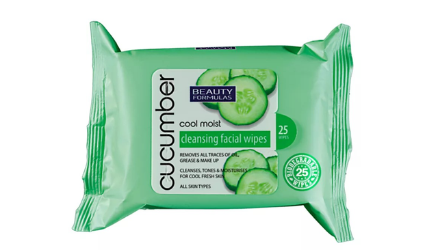 Beauty Formulas: Cucumber Cleansing Facial Wipes 25&#039;s