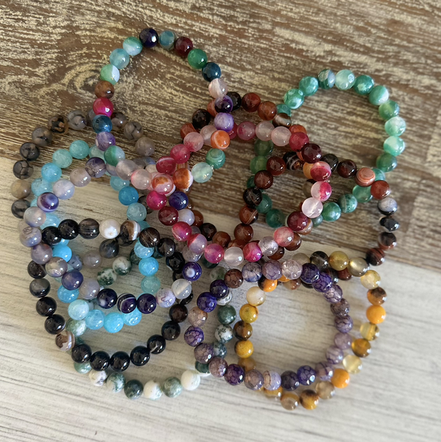 Bracelet Agate 8mm (de 1 à 6)
