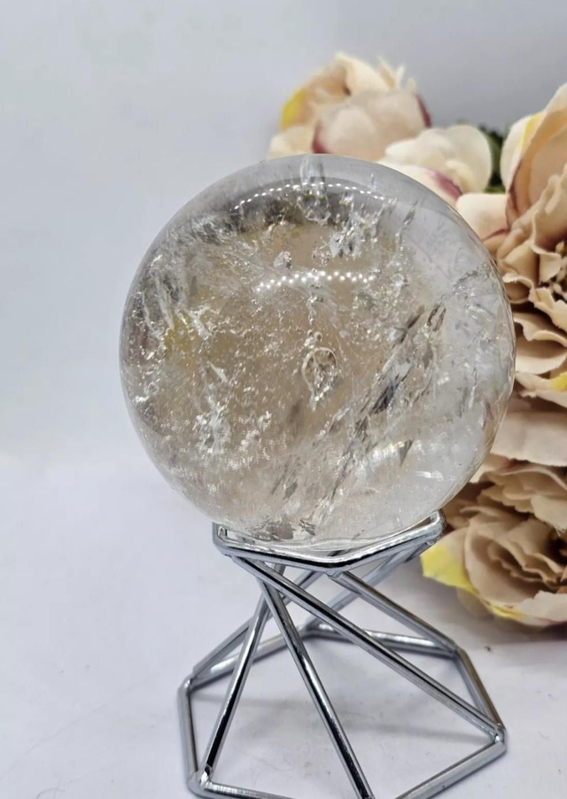 AA Clear quartz natural crystal Ball Sphere Crystal Clear Clarity 5.7cm 328g 