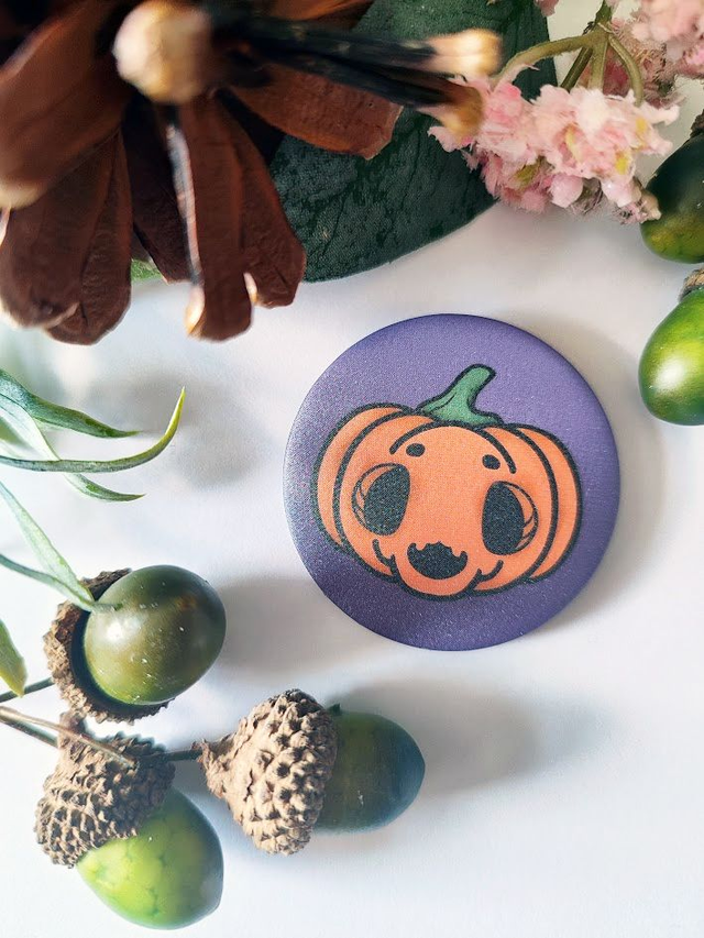 Pumpkin Button Badge