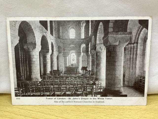 Tower of London St Johns Chapel in the White Tower Gale &amp; Polden Vintage Postcard Our Ref No. A178 £2.50