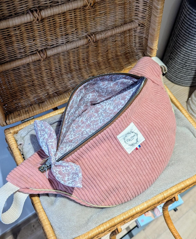 Sac banane en velours 