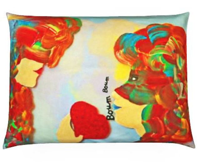 Coussin Love 50x35 en velours doux