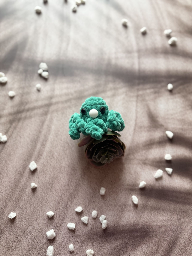 Antistress poulpe tout doux vert émeraude foncé