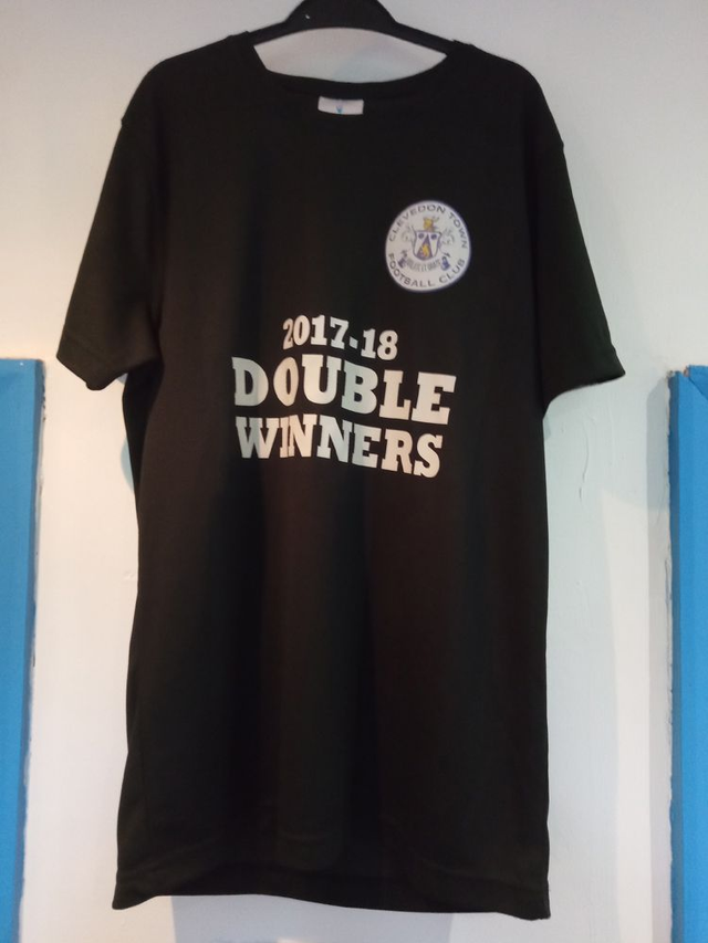 Clevedon Town U18's Double Winners T-Shirt - Small