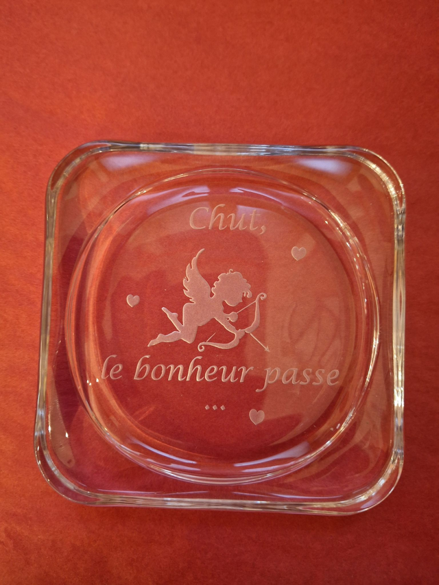 Vide poche verre Ange Le Bonheur passe
