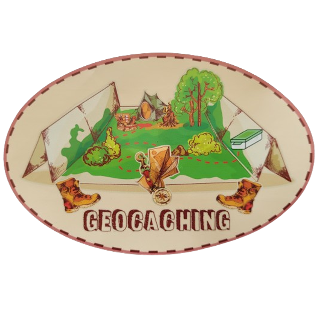 Sticker ovale "camping"